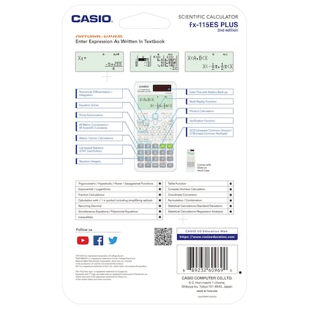 Casio Advanced Scientific Calculator FX-115ESPLS2